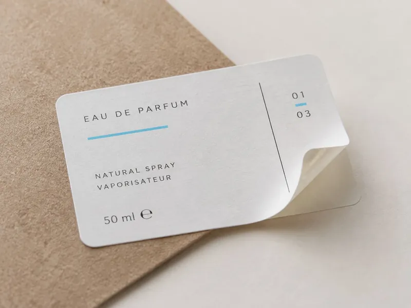 Exemple d'étiquette de parfum
