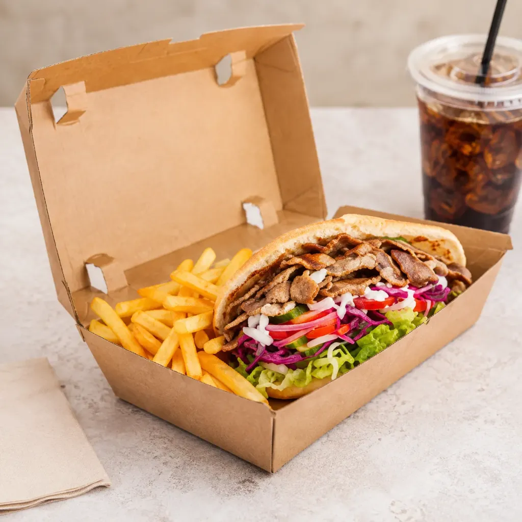 Boite kabab (20,5x10,8x7,8 cm, Carton  Ingraissable)